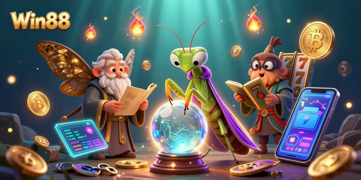 Experience the thrilling world of Win88 with vibrant 3D casino elements and characters.
