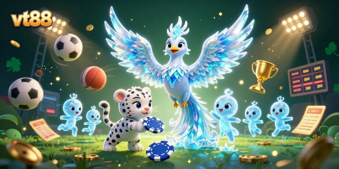 Engage in thrilling activities at vt88 with vibrant characters, dazzling sports elements, and magical ice sprites.
