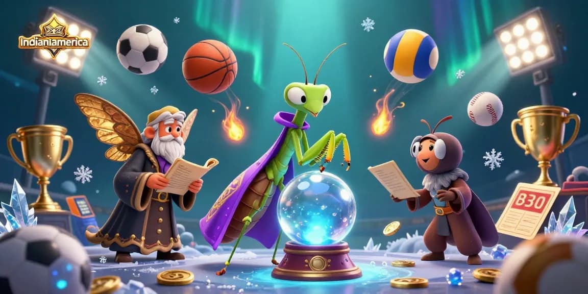 Engage with the vibrant world of indianiamerica through a mystical illustration showcasing dynamic sports betting elements.