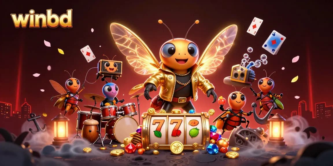 Experience winbd's vibrant action with a dynamic casino scene featuring animated characters and exciting game elements.