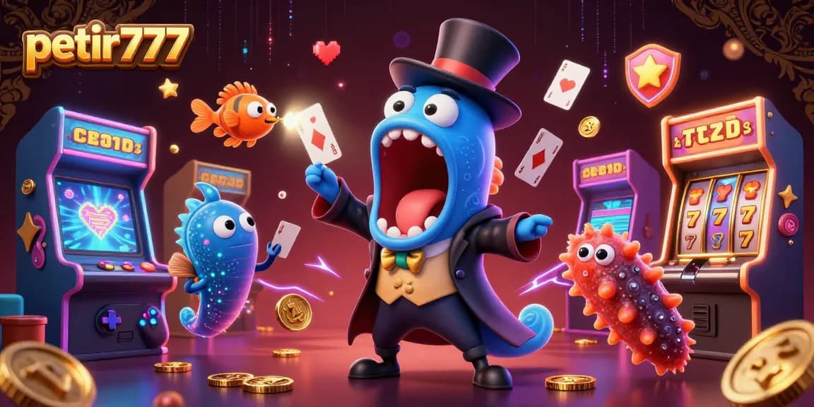 Play petir777 slots with magical 3D characters in a vibrant casino scene