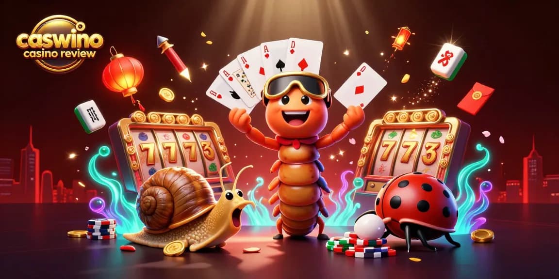 Experience the excitement of Caswino Casino Review with vibrant characters and dynamic gaming elements.