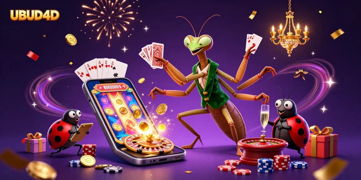 Experience the exciting world of UBUD4D with vibrant slot games, engaging characters, and high-energy casino action!