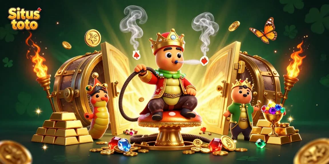 Join the excitement at Situs toto with dynamic casino illustrations showcasing vibrant gambling elements.
