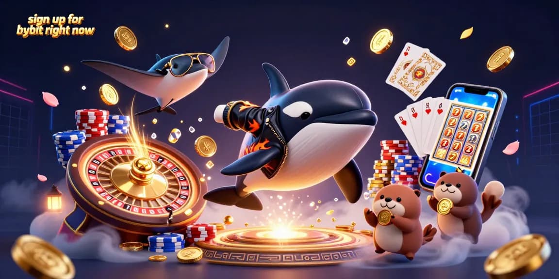 Sign up for bybit right now and win with a vibrant 3D casino scene packed with excitement.