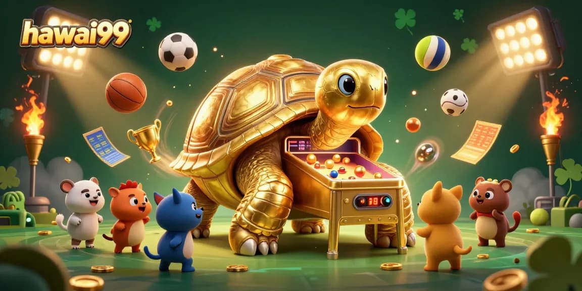 Experience the excitement with hawai99’s golden tortoise pinball and vibrant sports elements.