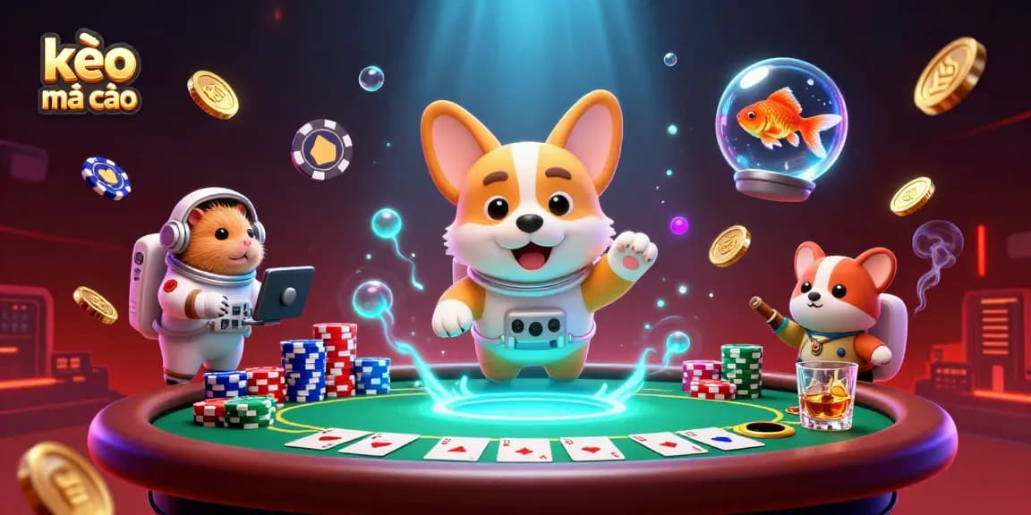 Engage with kèo nhà cái in a vibrant, lively space casino scene, showcasing poker action and fun.