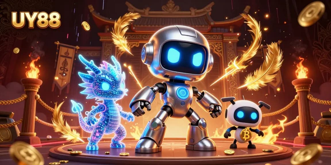 Betting big on UY88: Dive into this vibrant 3D casino scene filled with games and excitement.