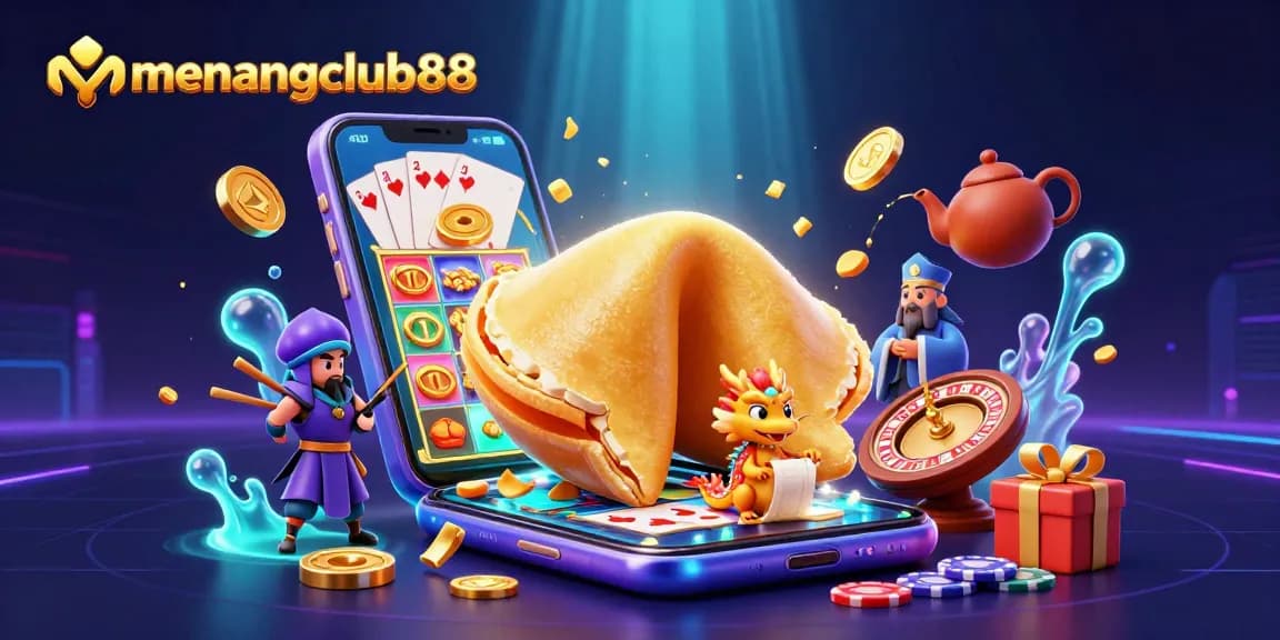 Experience fun and excitement with menangclub88 as a wise dragon reveals fortunes amidst golden treasures in a vibrant casino scene.