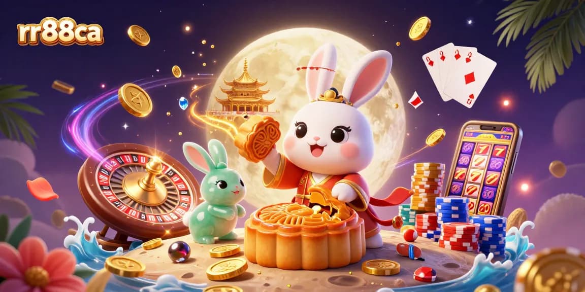 Experience thrilling gameplay with rr88ca's vibrant online casino scene featuring a moon rabbit.
