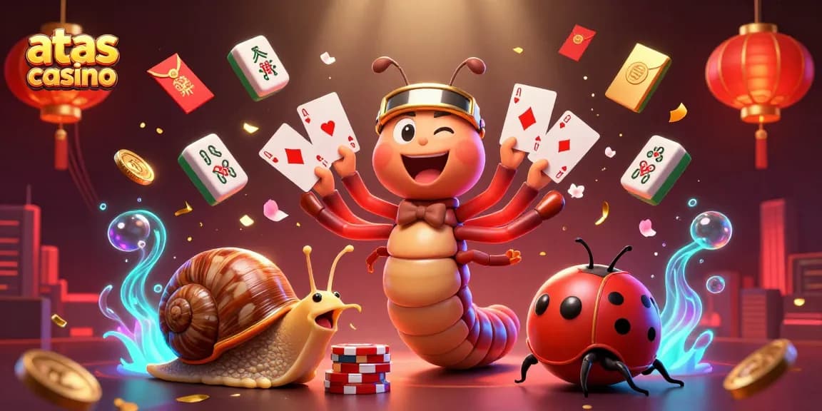 Engage in the thrilling action of atas casino with whimsical characters enjoying vibrant games.