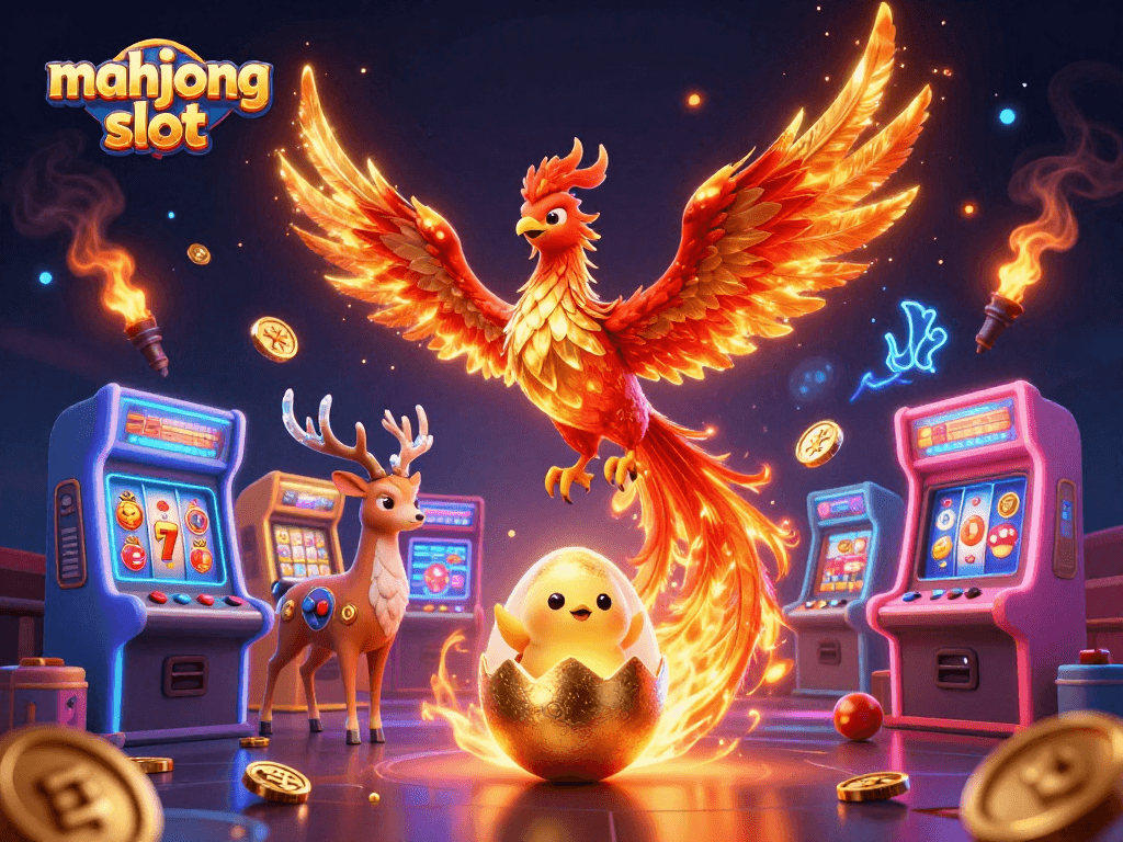 Engage in a thrilling mahjong slot adventure featuring vibrant characters and dynamic gaming elements in a rich casino setting.