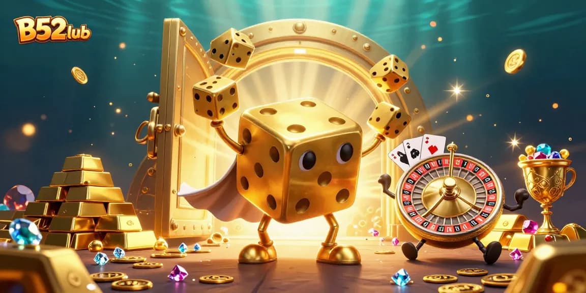 Experience thrilling games at B52club with golden dice and enchanting treasures.