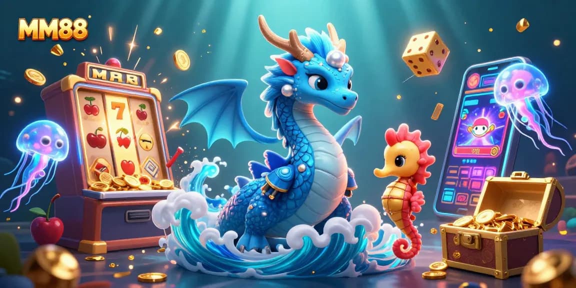 Spin to win with MM88's vibrant casino theme featuring tides of luck!