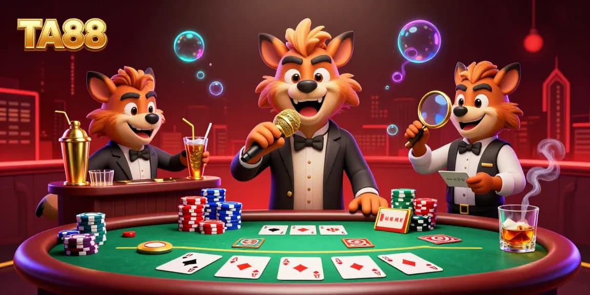 Experience the thrill of TA88 at a lively comedy casino featuring hyenas.