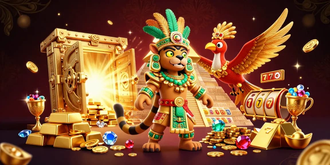 Experience exciting wins with rejekibet apk featuring a Mayan jaguar priest and dynamic casino elements.