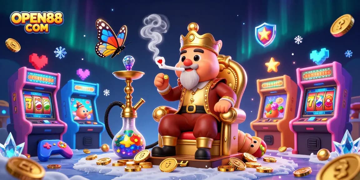 Experience thrilling gaming at OPEN88 COM with an artistic casino scene packed with excitement.
