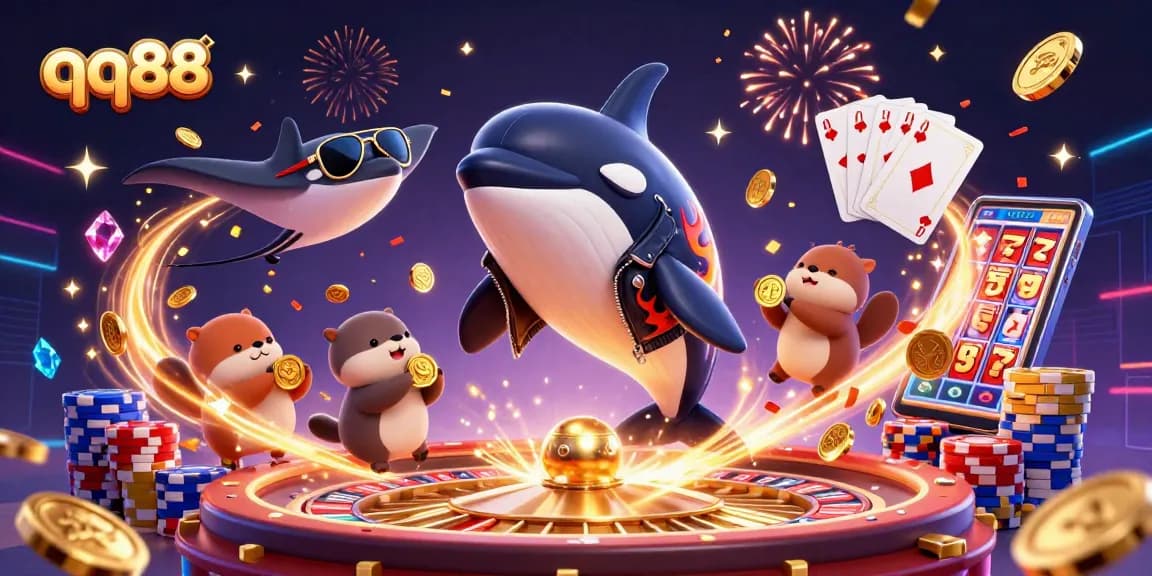 Engage in thrilling gameplay at qq88 where animated characters unveil a world of casino excitement.
