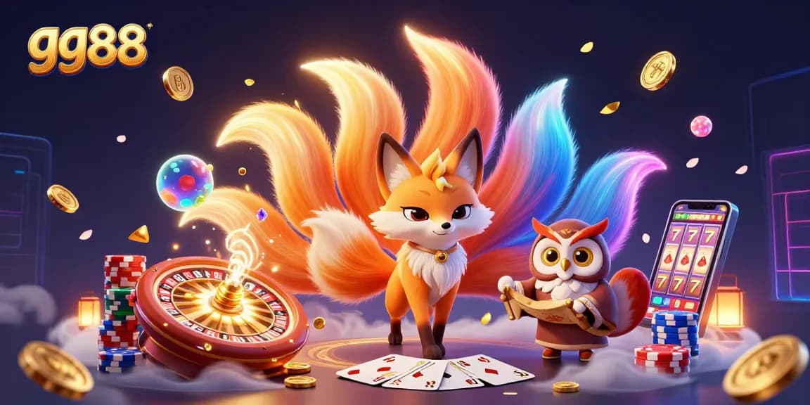 Experience thrilling gaming adventures with gg88's enchanting nine-tailed fox spirit and wise owl.