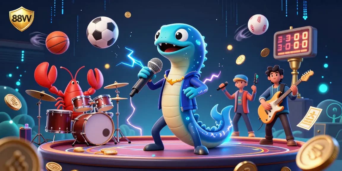 Experience 88VV in an underwater casino where vibrant characters bring gambling to life.