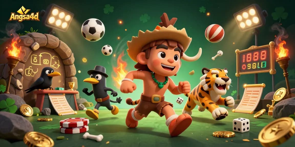Engage with angsa4d as a dynamic duo of caveman and sabertooth tiger host a prehistoric casino.