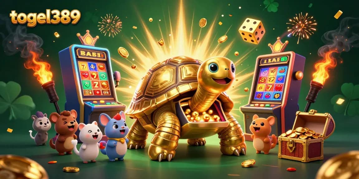 Experience thrilling wins with togel389 in this vibrant 3D jackpot scene filled with excitement!