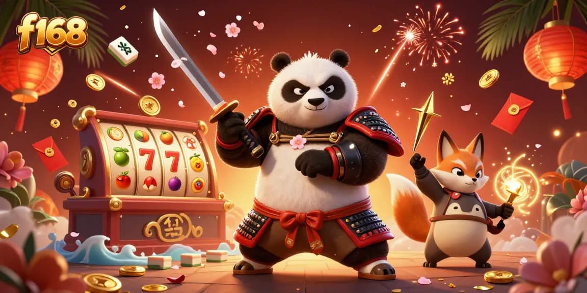 Win with f168 as a samurai panda and ninja fox bring the casino to life in vibrant 3D art.