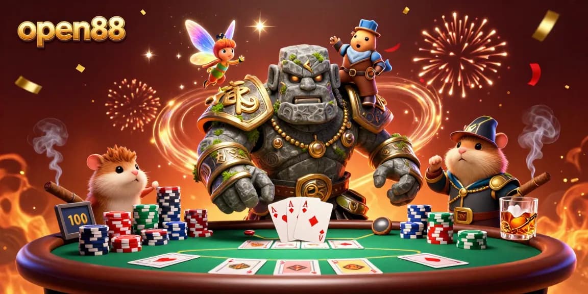Engage with open88's immersive gaming, as ancient characters bring poker excitement to life!