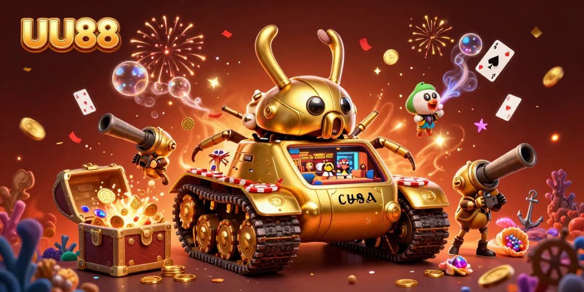 Experience thrilling gambling at UU88 with a vibrant 3D casino scene full of excitement and rewards.