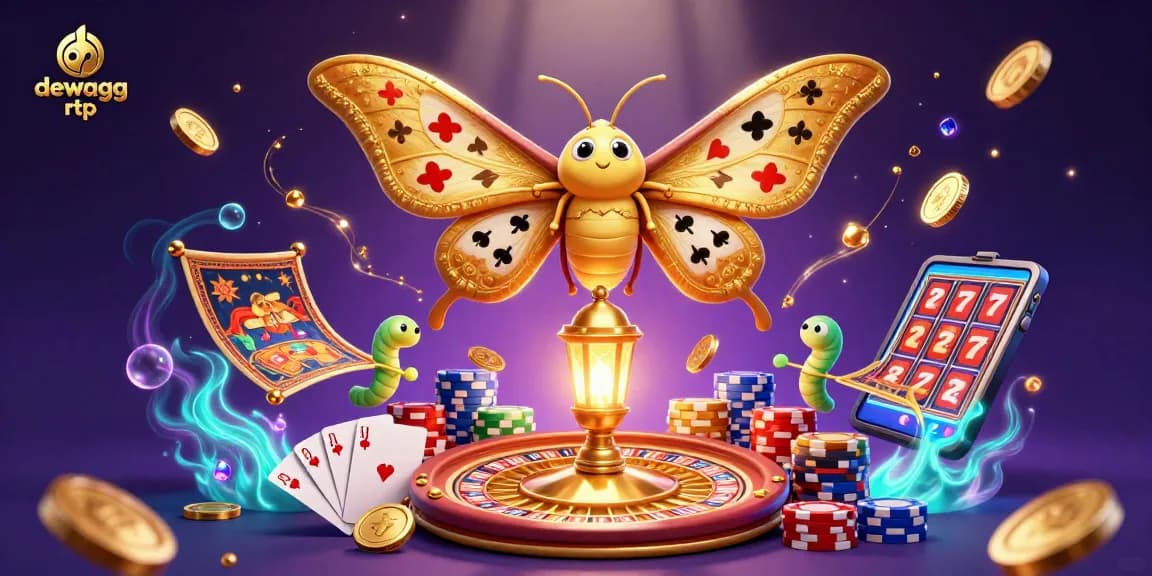 Engage with dewagg rtp for high RTP slot games featuring vibrant casino scenes.