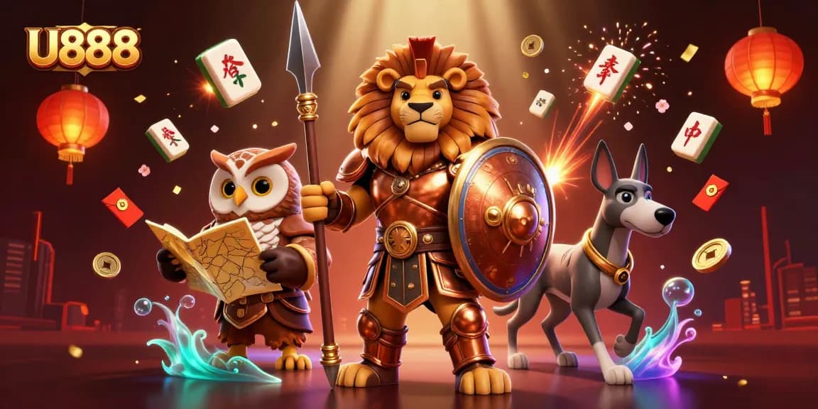 Engage with U888's thrilling gaming experience featuring a vibrant casino atmosphere and iconic characters.