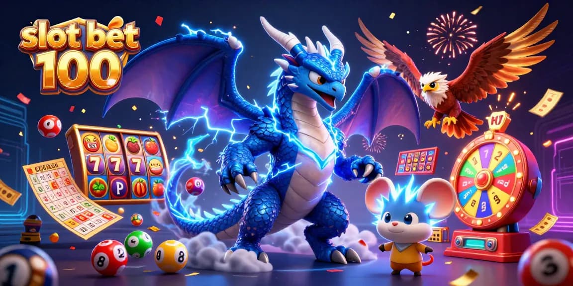 Experience thrilling excitement as you slot bet 100 while enjoying the electrifying atmosphere of a casino scene