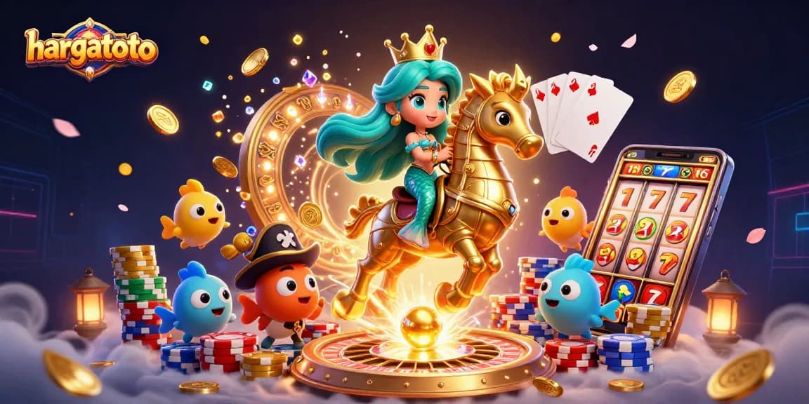 Spin and win at hargatoto while enjoying a vibrant 3D casino adventure with mermaids and treasures.