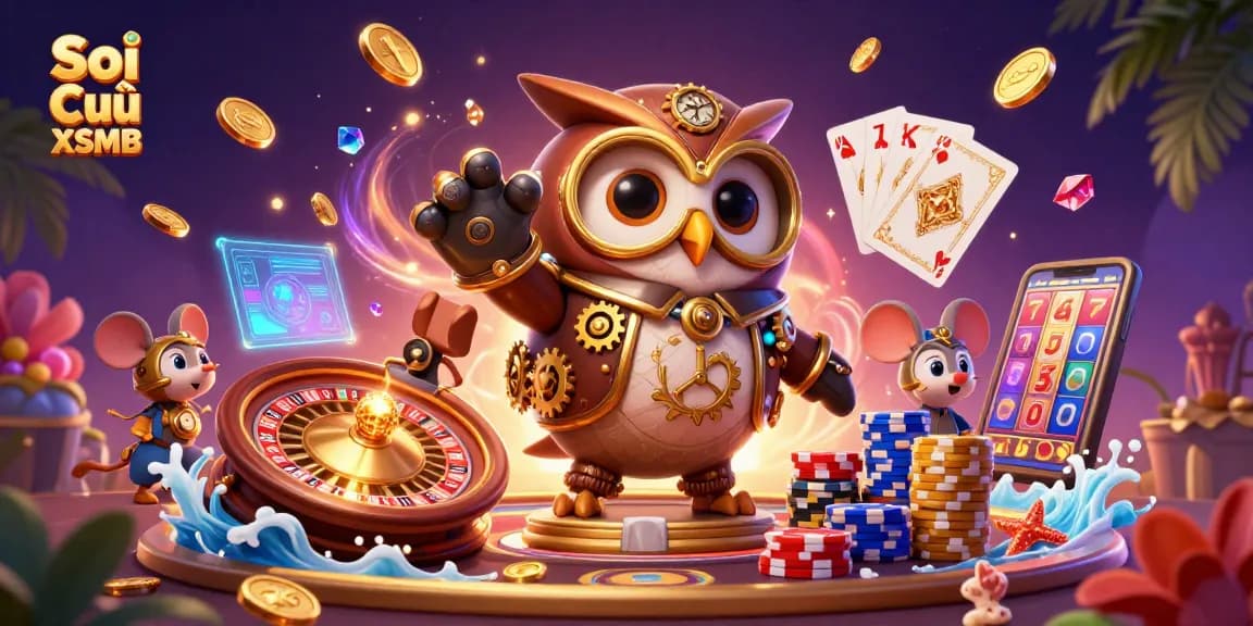 Experience Soi Cầu XSMB excitement with dynamic casino elements and skilled characters in vivid detail.