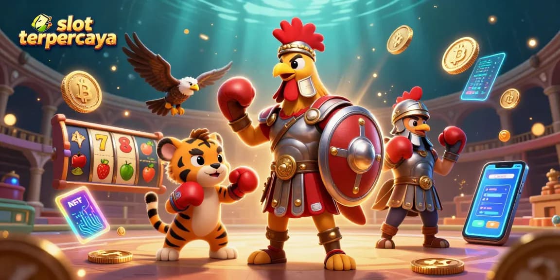 Experience the excitement of slot terpercaya with vibrant 3D characters and dynamic casino elements.