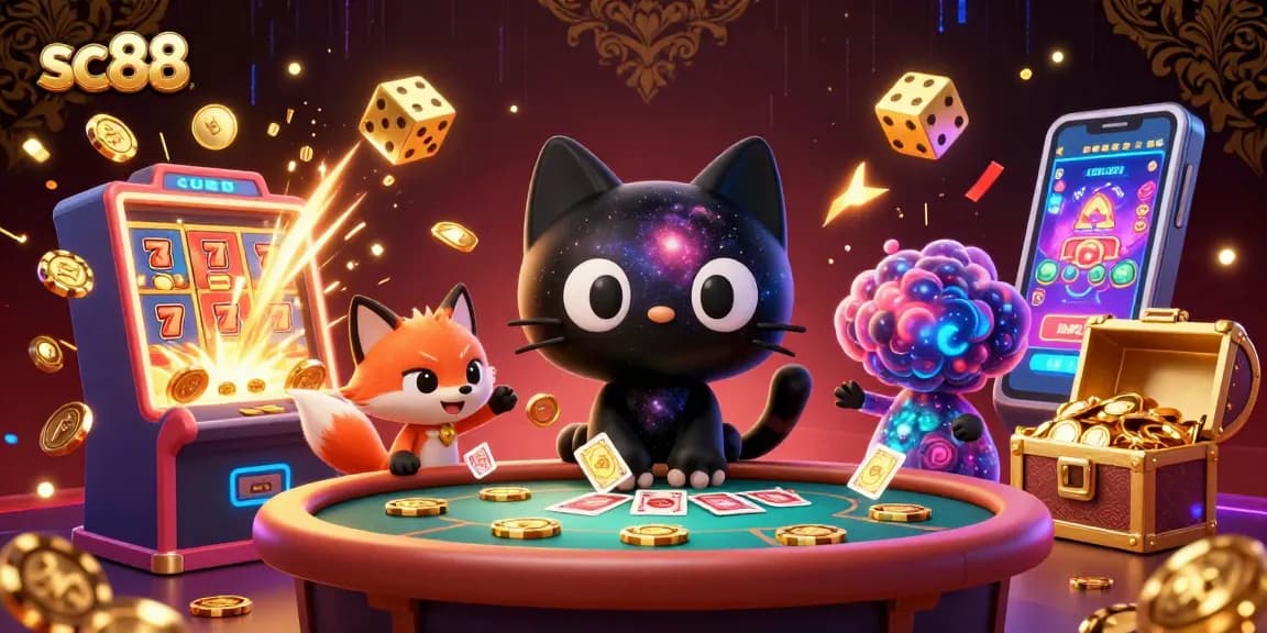 Spin and win at SC88 with vibrant cosmic elements and dynamic casino action.