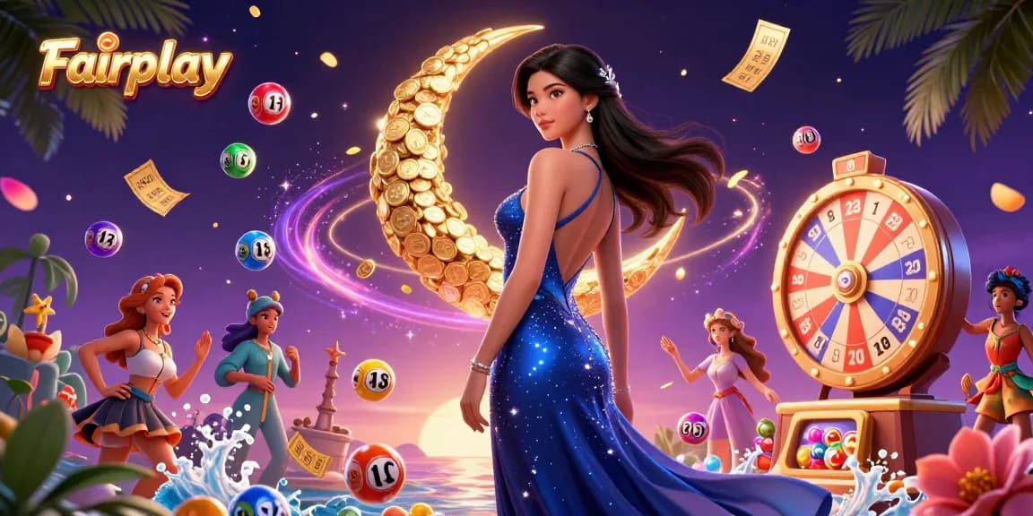 Experience Fairplay gaming with vibrant lottery elements and stunning visuals in an enchanting casino setting.