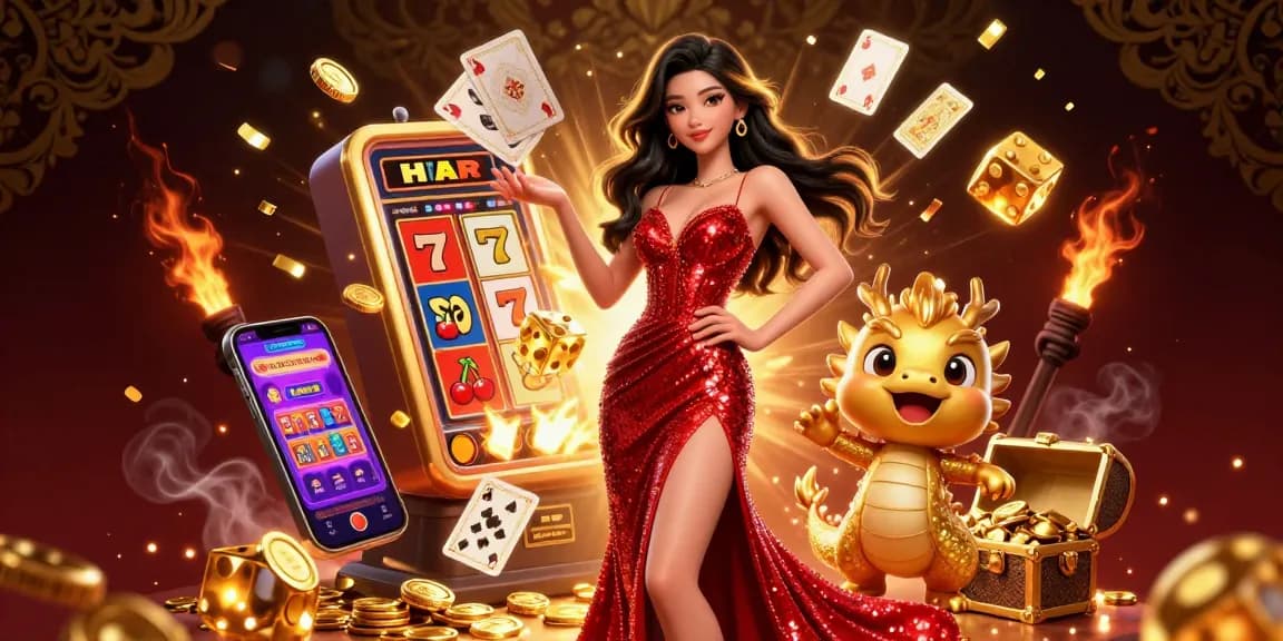 Engage with sh-bet's vibrant casino experience through this colorful illustration showcasing a stunning Asian woman and exciting game elements.