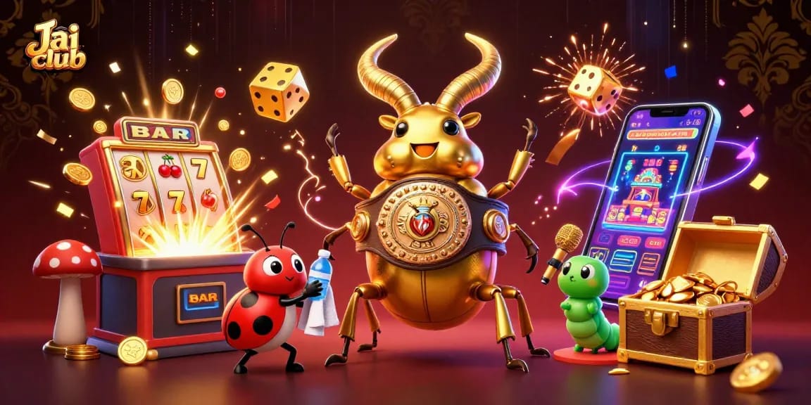Win big at Jai club under vibrant casino lights with colorful slot machines and exciting gameplay!