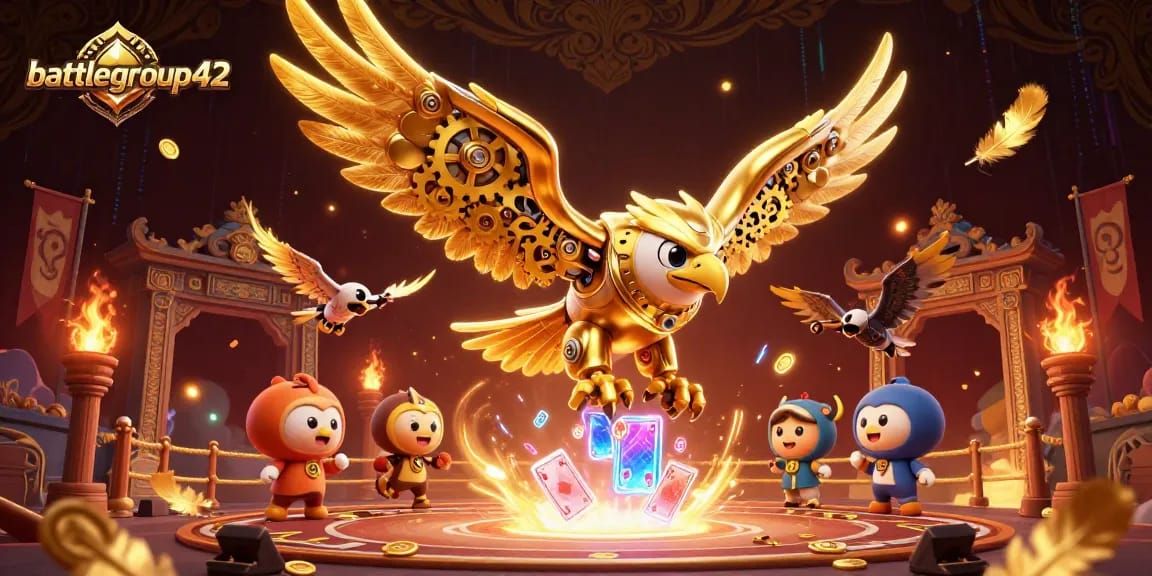 Experience thrilling gameplay at battlegroup42 with exciting casino elements in a vibrant 3D scene.