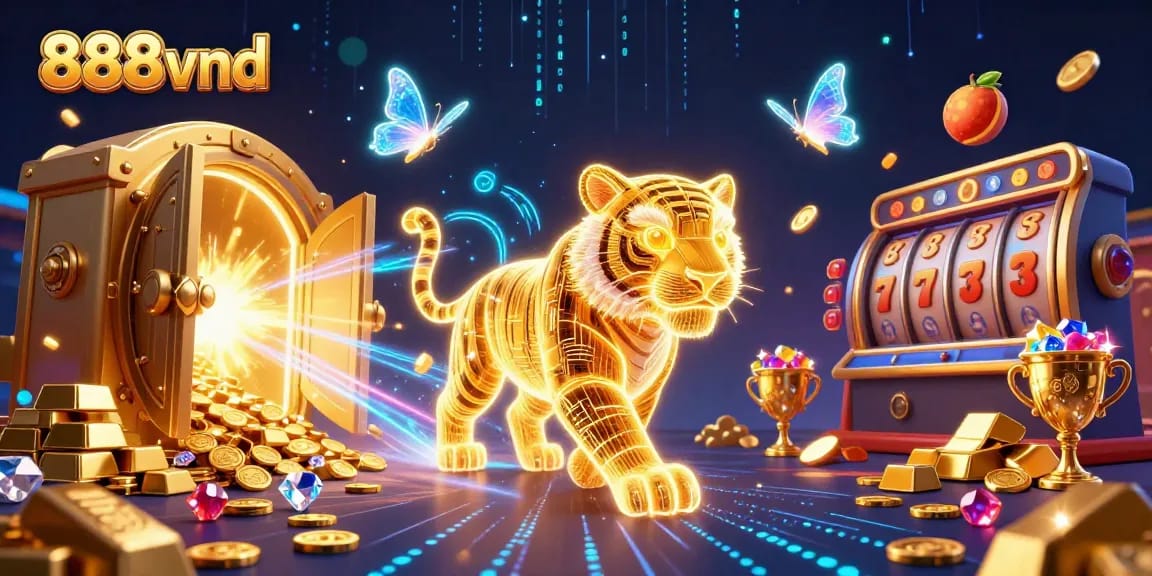 Engage exciting slot games with 888vnd in a vibrant digital casino landscape.