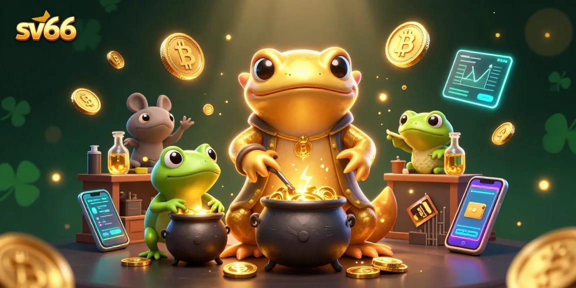 Experience sv66 where a golden salamander alchemist transforms metals into coins in a vibrant casino.