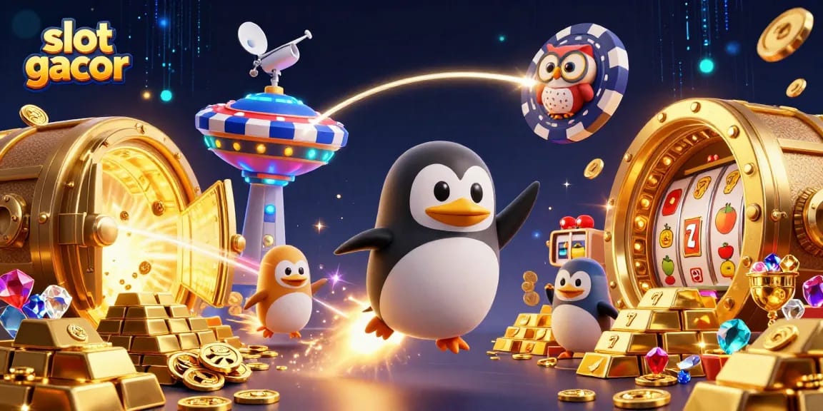 Experience exciting slot gacor action with colorful 3D characters and vibrant casino elements.