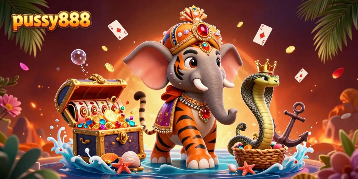 Engage in thrilling pussy888 gameplay with immersive slots and dynamic characters in a vibrant scene.