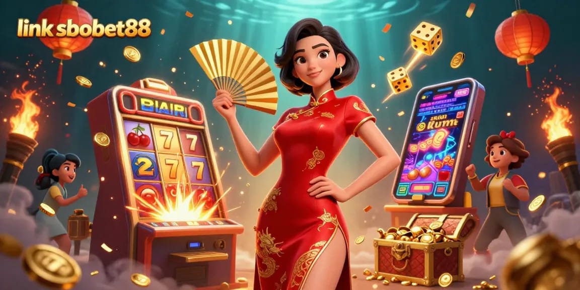 Link sbobet88 showcases thrilling sports betting with vibrant casino elements, engaging players in online gaming.