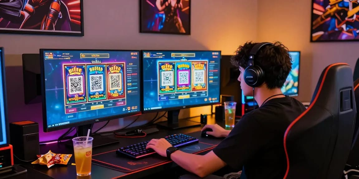 Engaging gaming setup showcasing slot deposit qris in action.