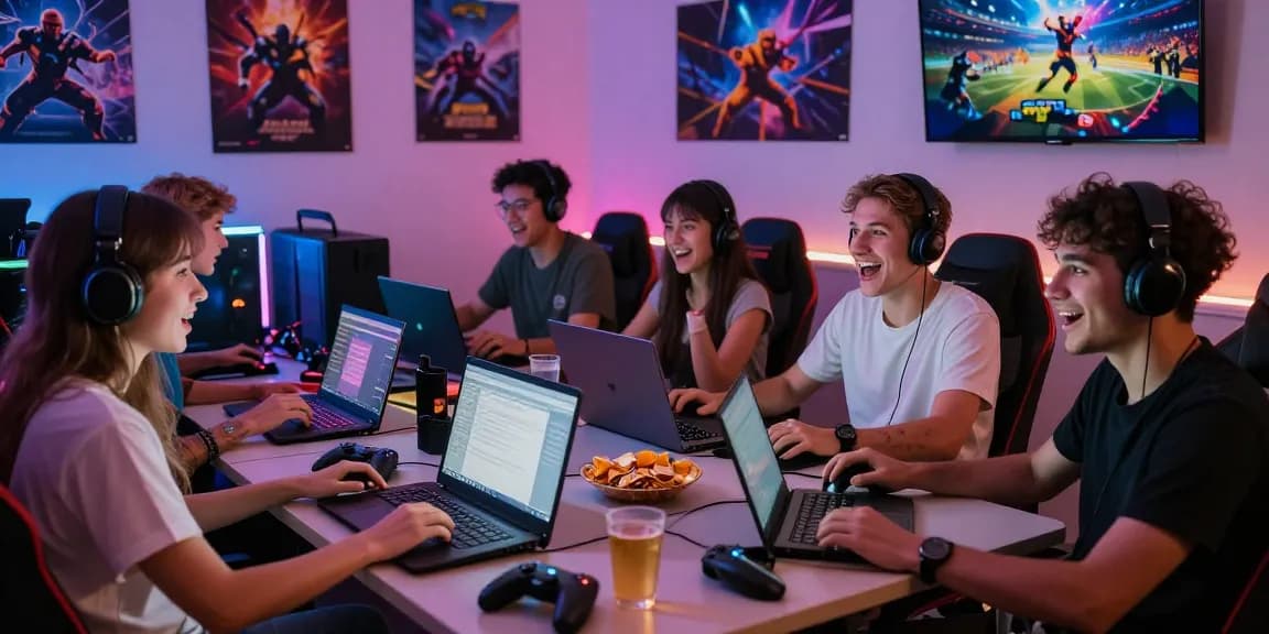 Friends experiencing the excitement of lotus365 gaming together in a vibrant setting.
