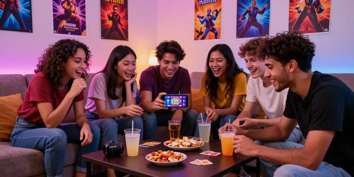 Play Teen Patti Gold in a lively group setting, friends engaged in friendly competition.