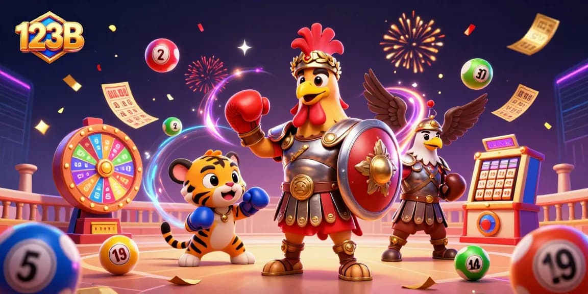 Experience thrilling 123B lottery actions with vibrant elements in a dynamic casino world.