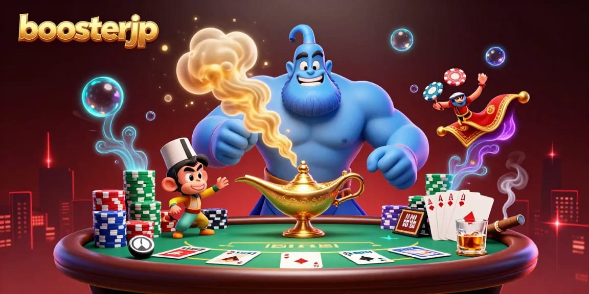 Experience thrilling wins and casino excitement with boosterjp, featuring dynamic poker action and vibrant visuals.